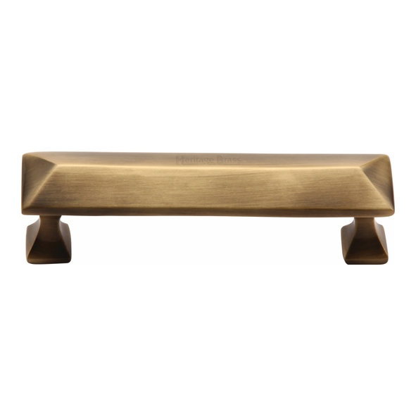 C2231 96-AT • 096 x 113 x 35mm • Antique Brass • Heritage Brass Pyramid Cabinet Pull Handle